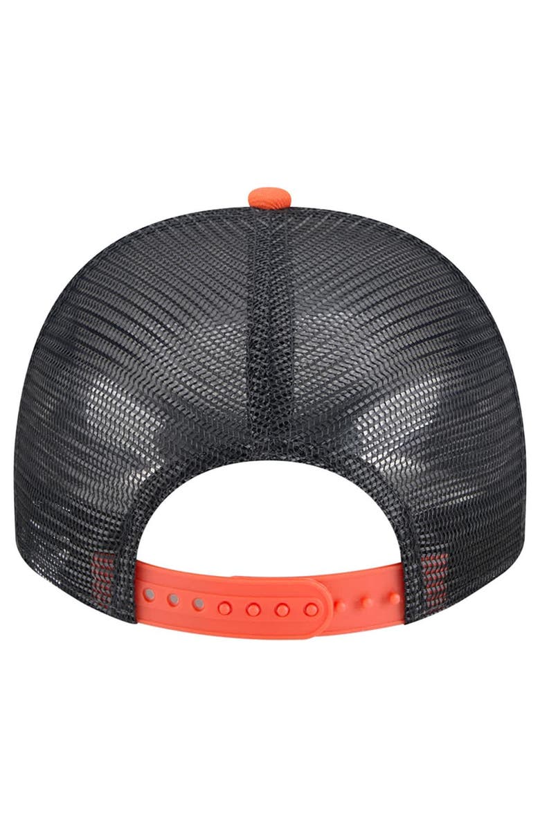 New Era Men's New Era Cream/Navy Houston Astros Banner A-Frame 9FIFTY Trucker Snapback Hat, Alternate, color, Cream