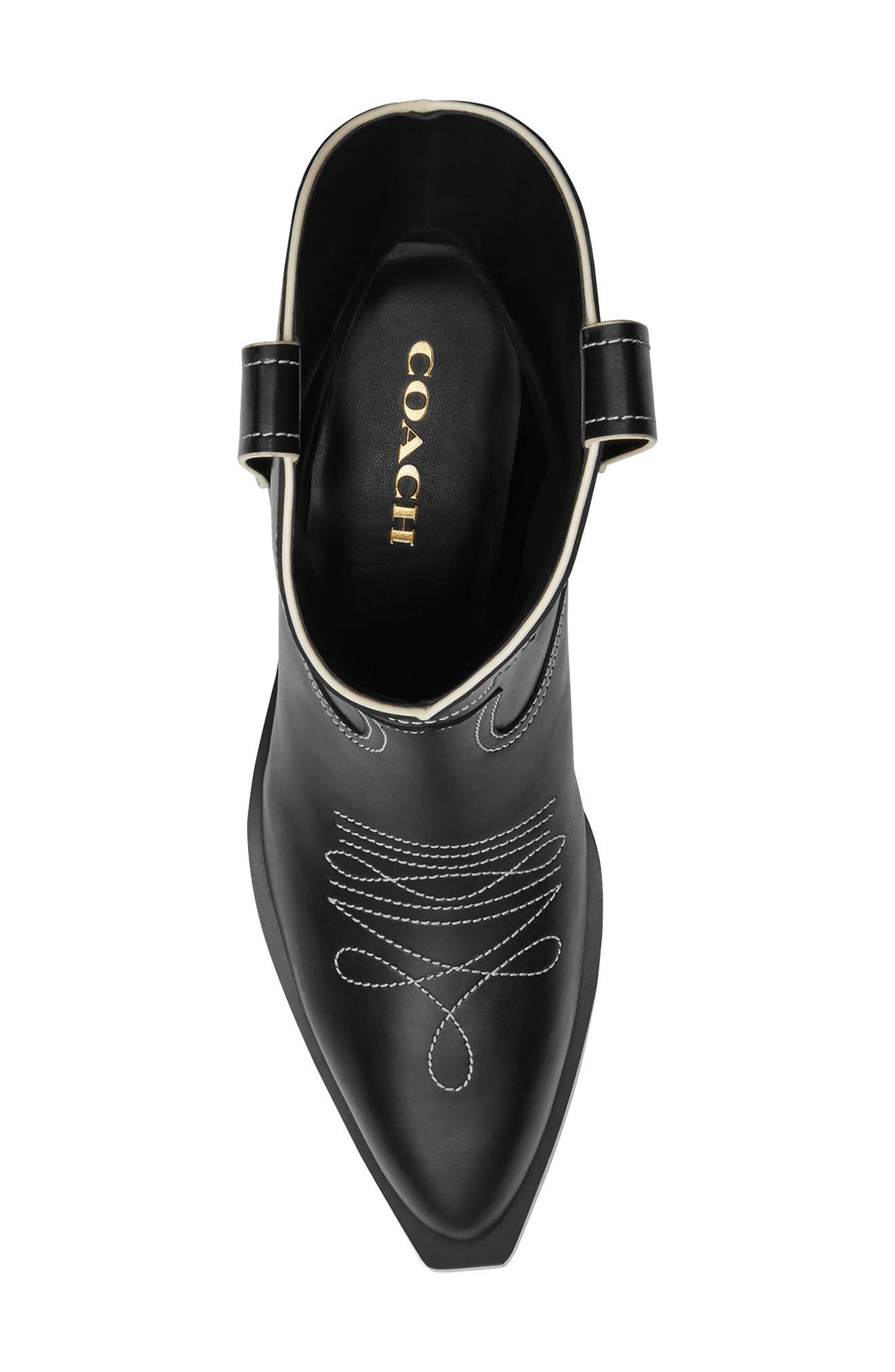 COACH Aria Pointed Toe Western Boot, Alternate, color, 