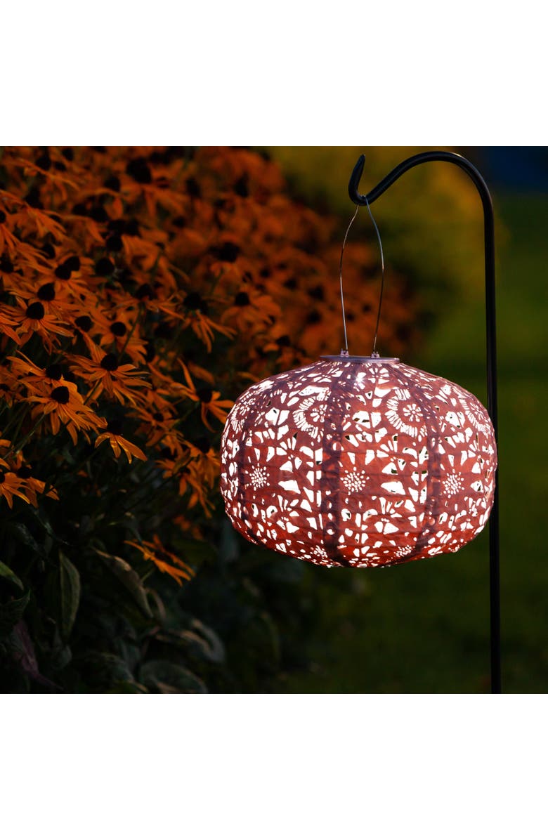 Allsop Home & Garden Soji Stella - Square Solar Lantern, Alternate, color, Clay