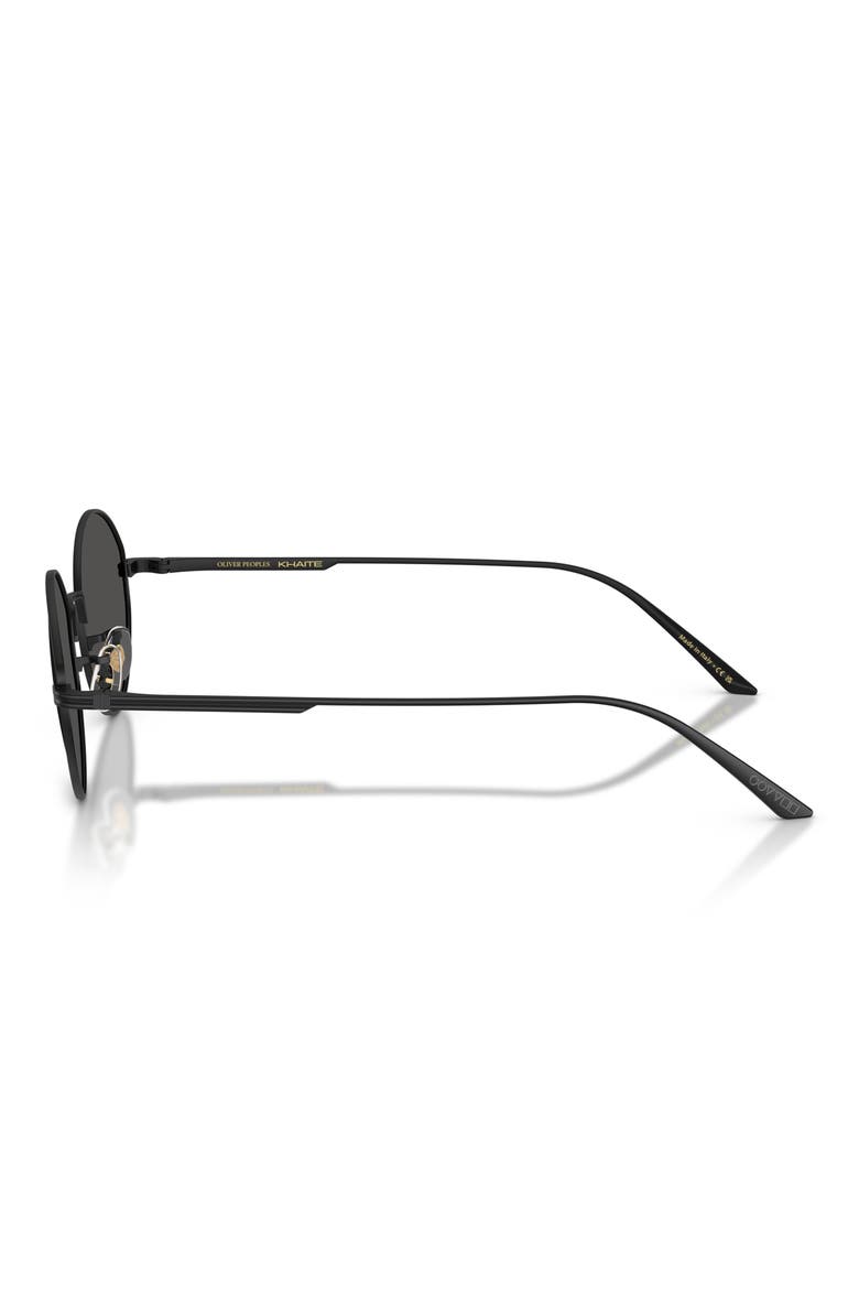 50mm Khaite Round Sunglasses, Alternate, color, MATTE BLACK / GREY