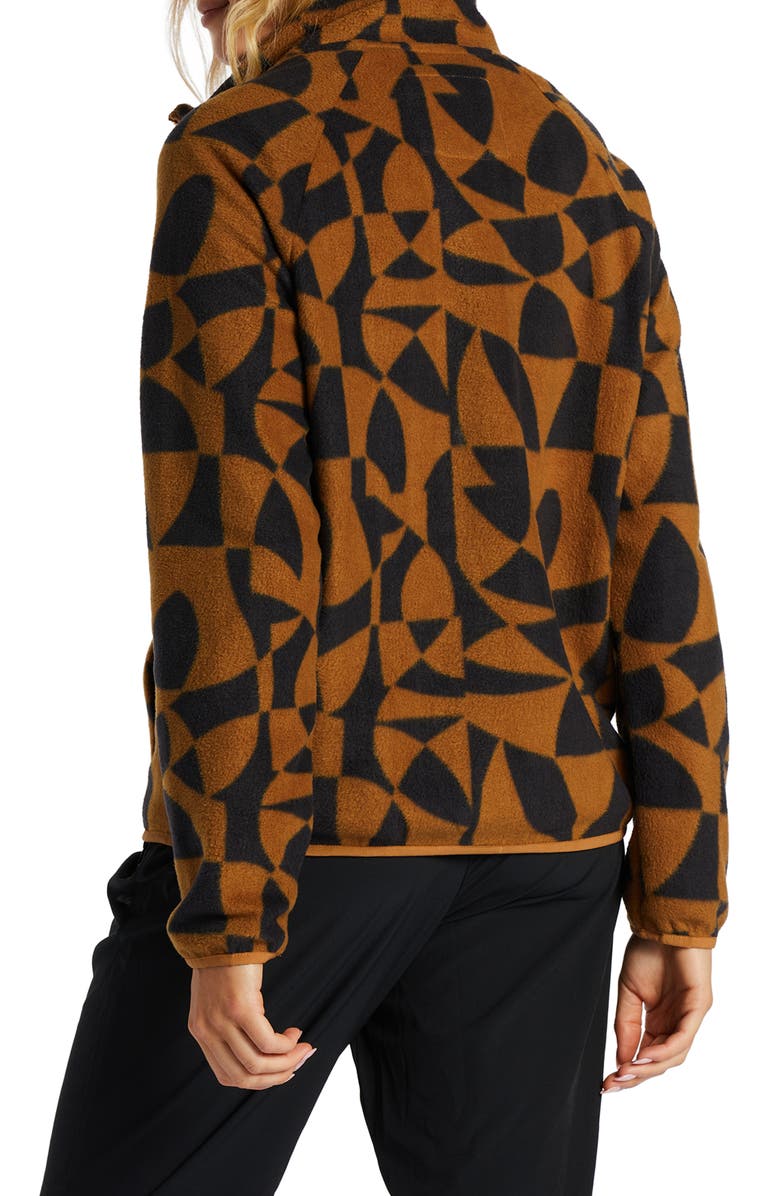 Billabong Boundary Lite Print Water Repellent Zip-Up Fleece Jacket, Alternate, color,