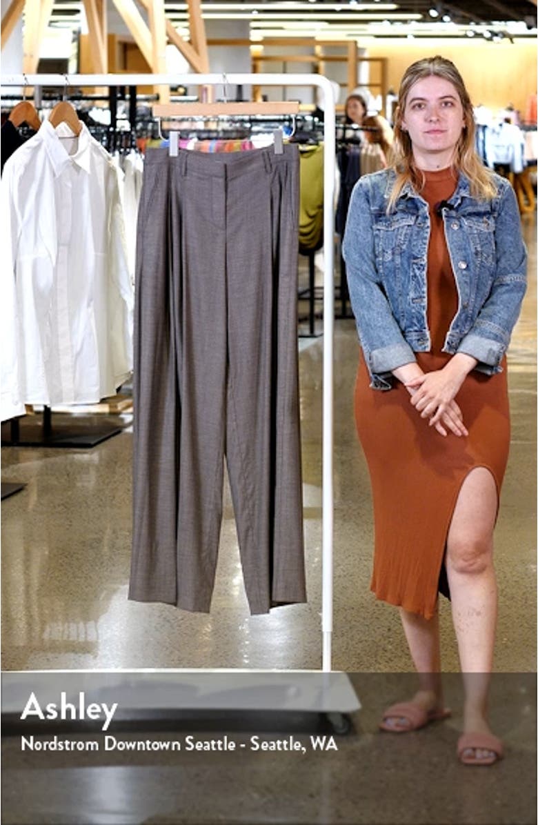 New Didi Pleat Wool Blend Wide Leg Pants, sales video thumbnail