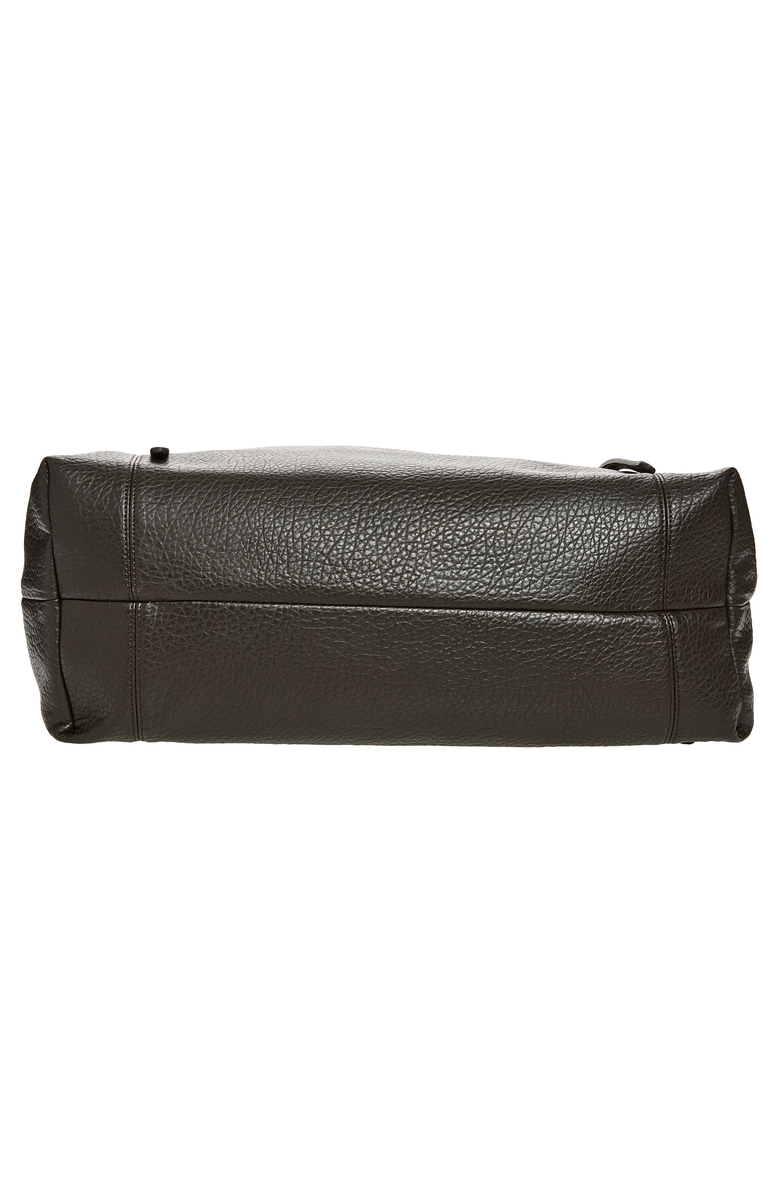 Faux Leather Sack Shoulder Bag, Alternate, color, GREY