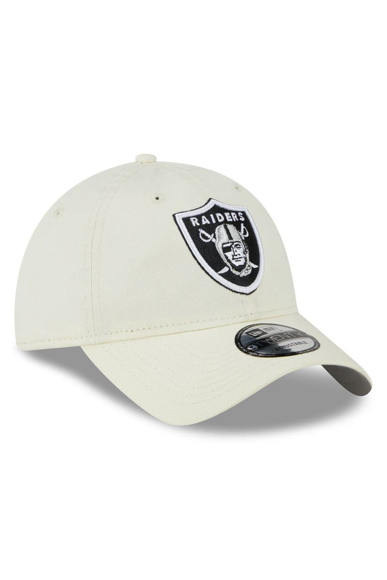 Men's New Era Cream Las Vegas Raiders Core Classic 2.0 9TWENTY Adjustable Hat, Alternate, color, Cream