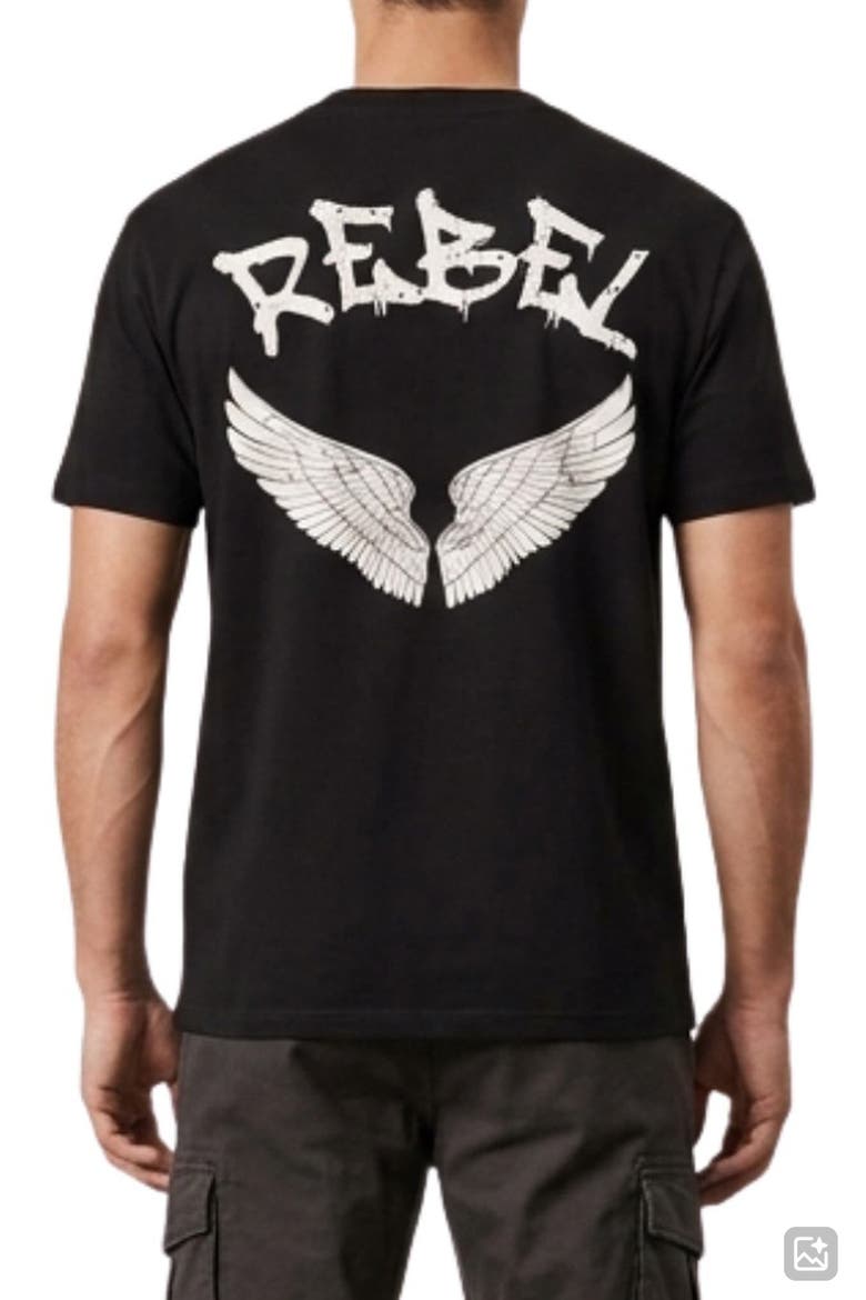 Rebel Graphic T-Shirt, Alternate, color, BLACK