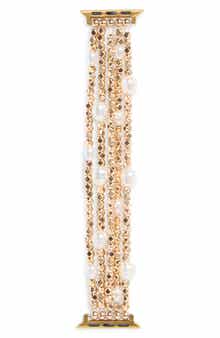 NORDSTROM RACK Embellished Beaded Apple Watch® Watchband