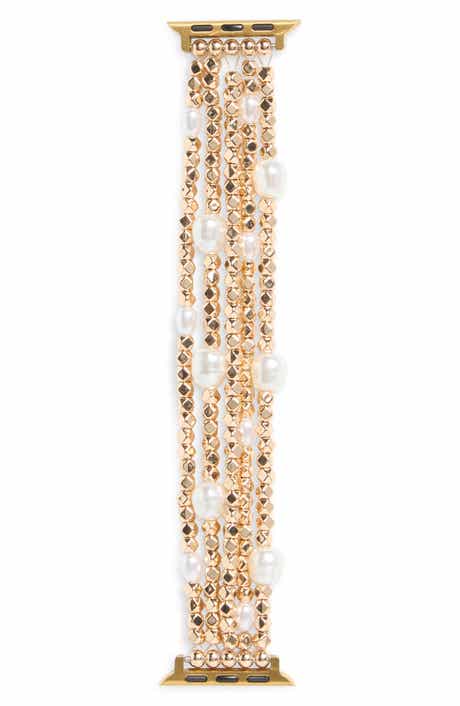 NORDSTROM RACK Embellished Beaded Apple Watch® Watchband