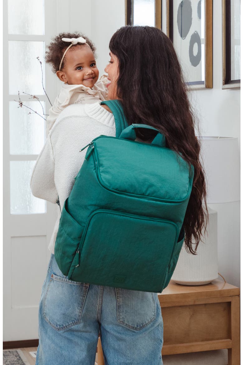 Zurich Diaper Backpack, Alternate, color, FOREST