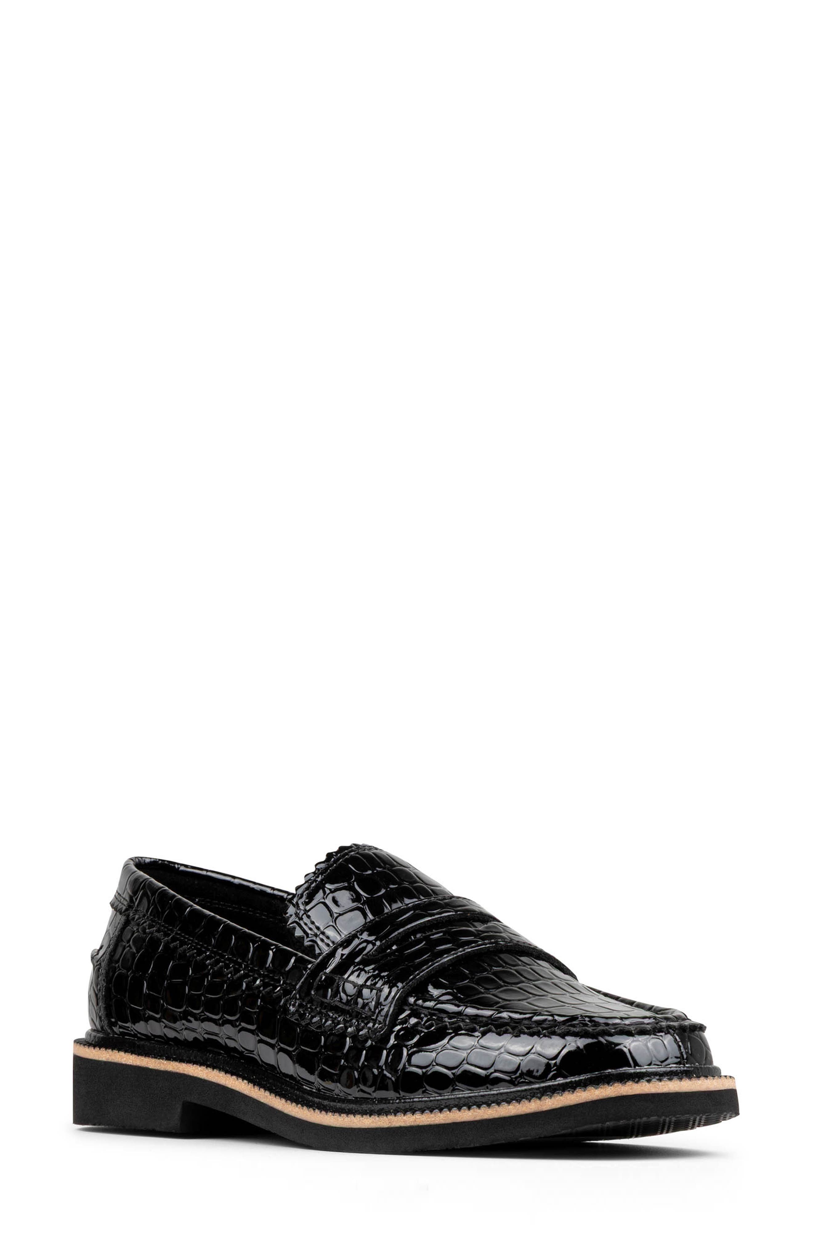 Donald Pliner Croc Embossed Loafer