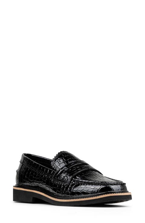 Croc Embossed Loafer (Women)