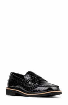 Donald Pliner Croc Embossed Loafer