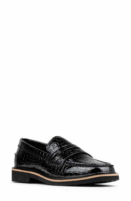 Donald Pliner Croc Embossed Loafer
