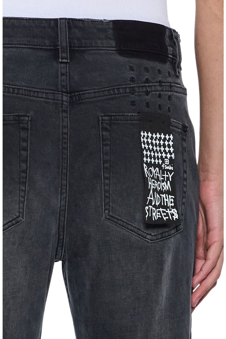 Hazlow 3rd Degree Black Straight Leg Jeans, Alternate, color, CHARCOAL