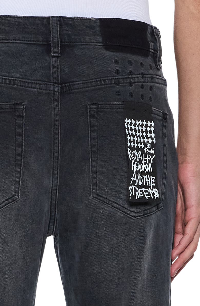 Ksubi Hazlow 3rd Degree Black Straight Leg Jeans, Alternate, color, Charcoal