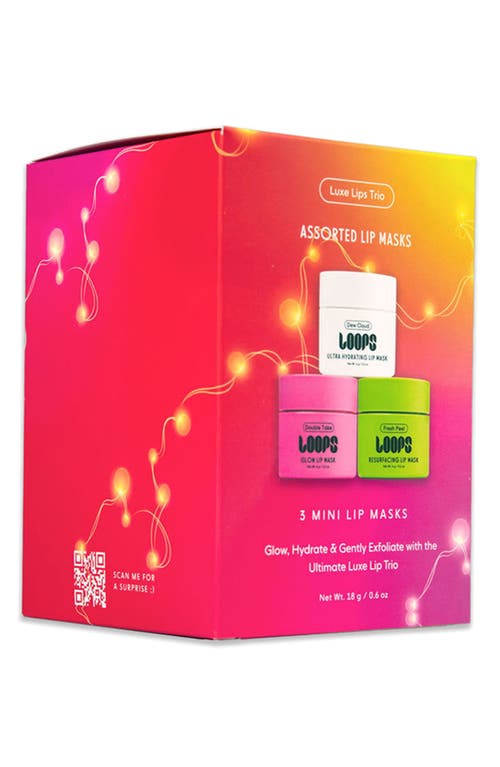 Loops Luxe Lips Trio Mini Lip Mask Set In Multi