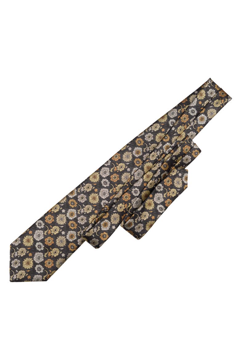 Pergola - Extra Long Silk Jacquard Tie for Men, Alternate, color, Yellow