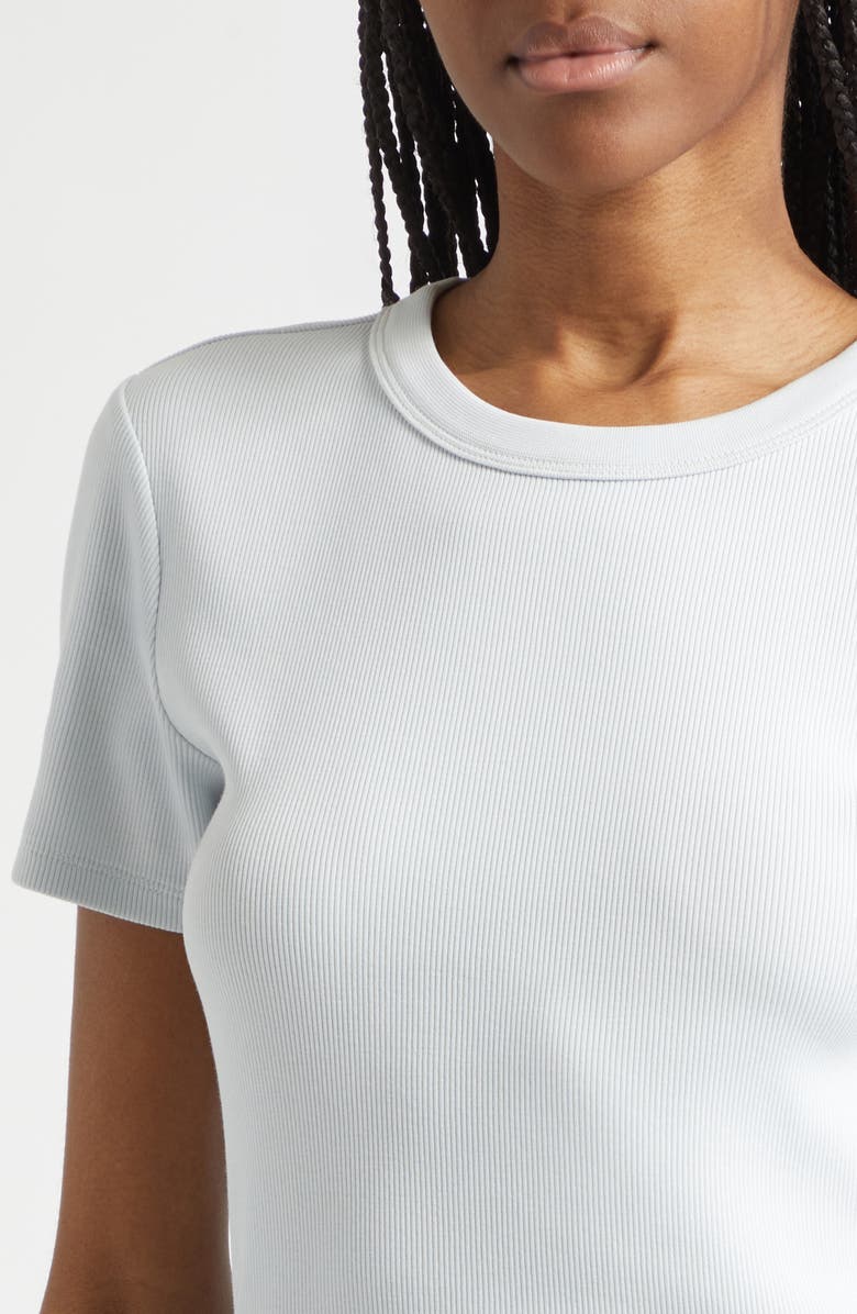 Veronica Beard Pruitt Stretch Cotton T-Shirt, Alternate, color, River Mist