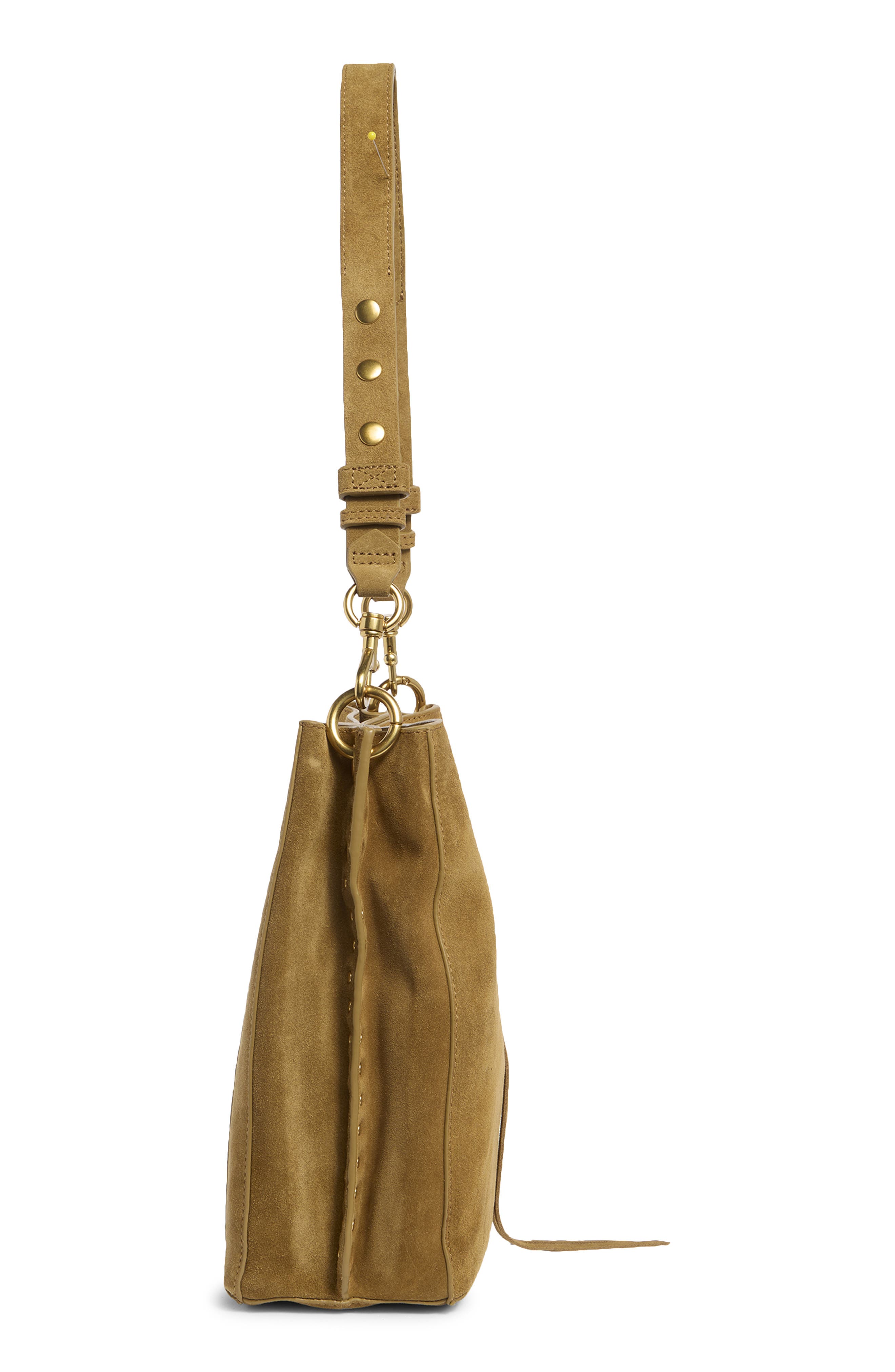 Darren Suede Shoulder Bag, Alternate, color, HONEY
