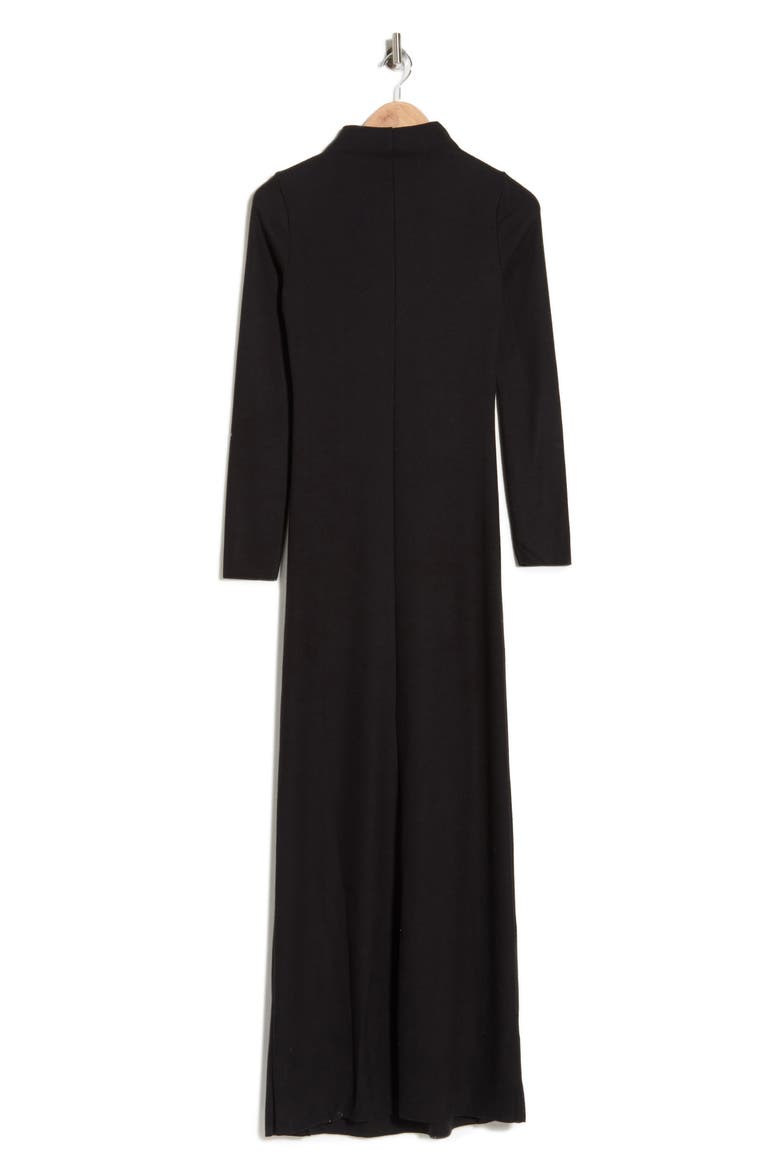 Harlow Long Sleeve Turtleneck Maxi Dress, Alternate, color, BLACK