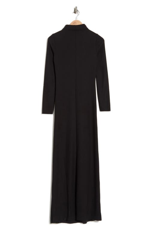 Rag & Bone Harlow Long Sleeve Turtleneck Maxi Dress In Black