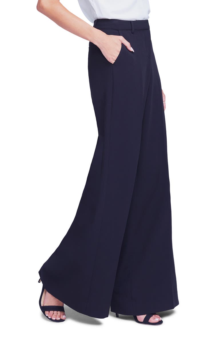 L'AGENCE Pilar Wide Leg Pants, Alternate, color, Black