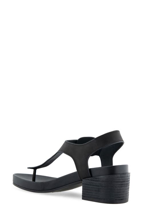 Aerosoles California T-strap Sandal In Black Leather