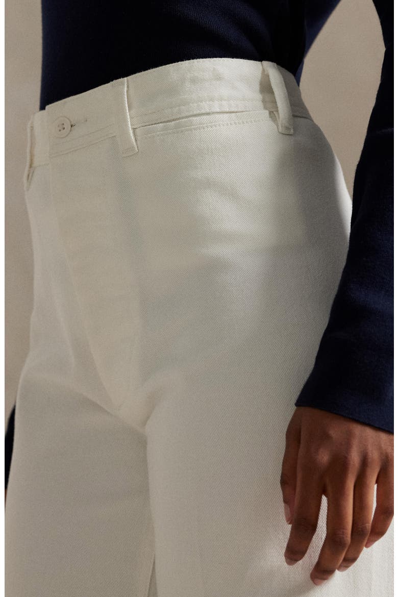 Stretch Cotton Twill Flare Leg Pants, Alternate, color, NEVIS