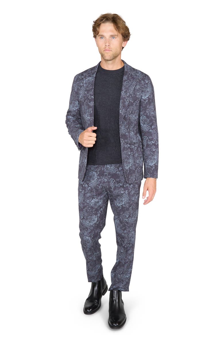 Lords of Harlech Judd Fully Lined Tailored Wool Blazer, Alternate, color, Roma Floral Char