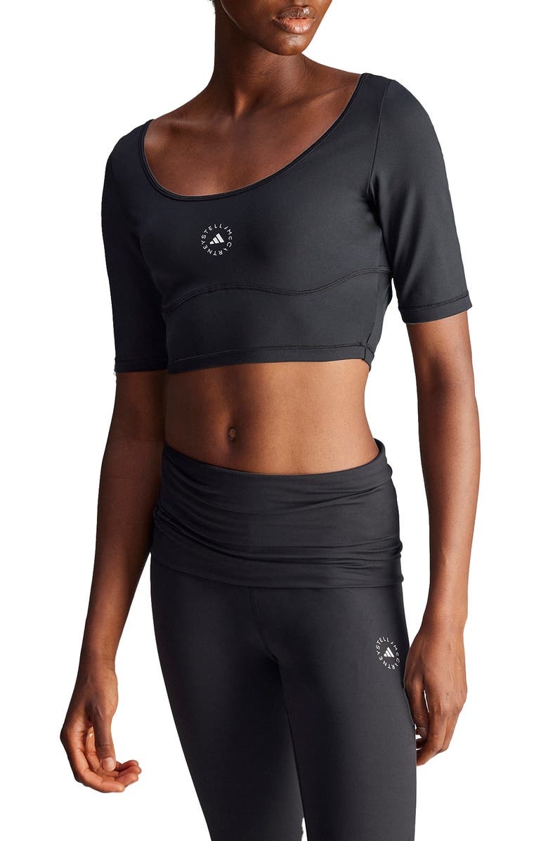 adidas by Stella McCartney Back Cutout Crop Top, Main, color,