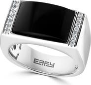 EFFY Onyx & Sapphire Pavé Ring