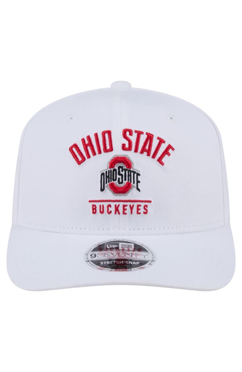 New Era Men's New Era White Ohio State Buckeyes 9SEVENTY Team Stretch-Snap Adjustable Hat, Alternate, color, White