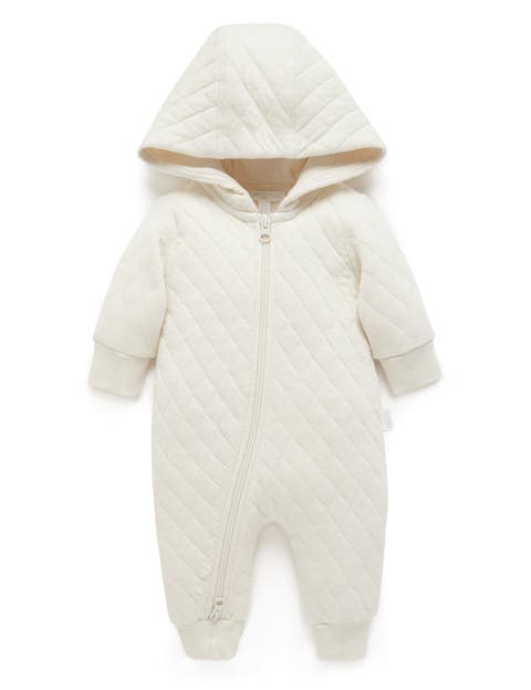 Quilted Hooded Coverall Onsie
