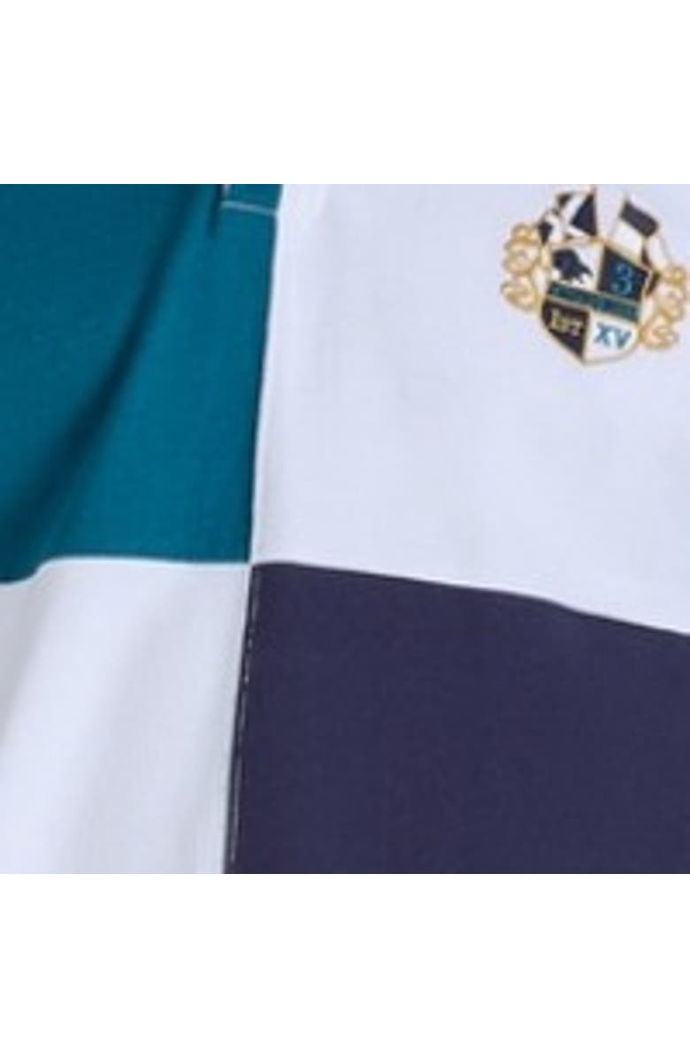 Raging Bull Cut & Sew Harlequin Rugby Shirt, Alternate, color, Teal