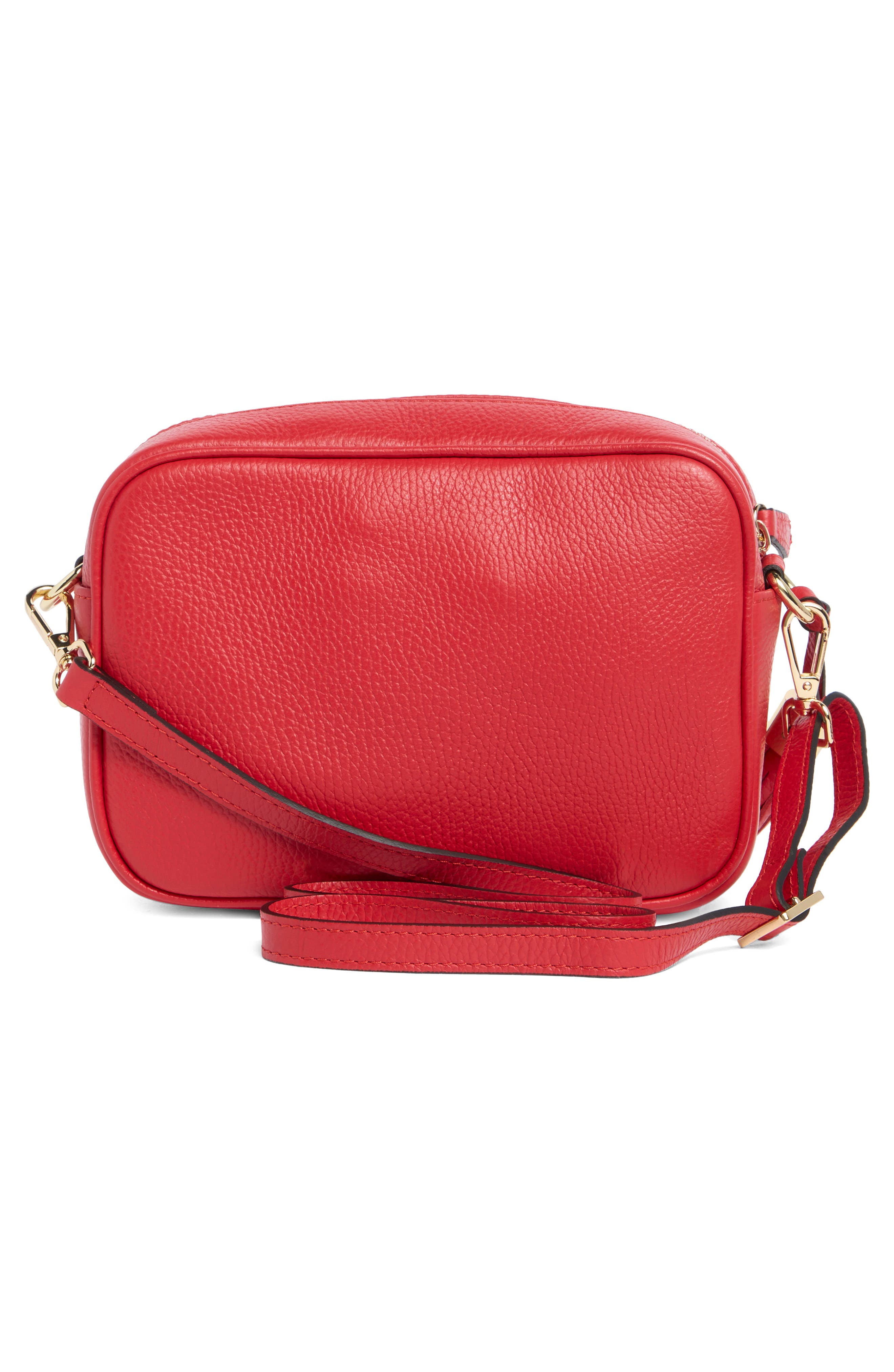 VALENTINO BY MARIO VALENTINO Mia Dollaro VLOGO Leather Crossbody Bag, Alternate, color, Red