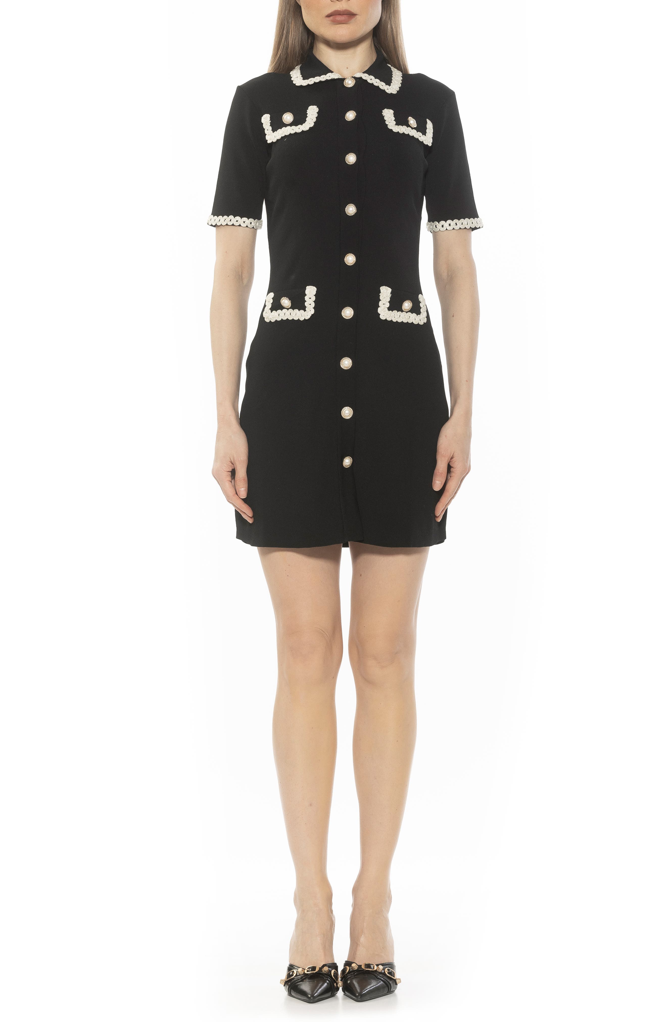 Alexia Admor Odette Short Sleeve Knit Shirtdress (Women) | Nordstromrack