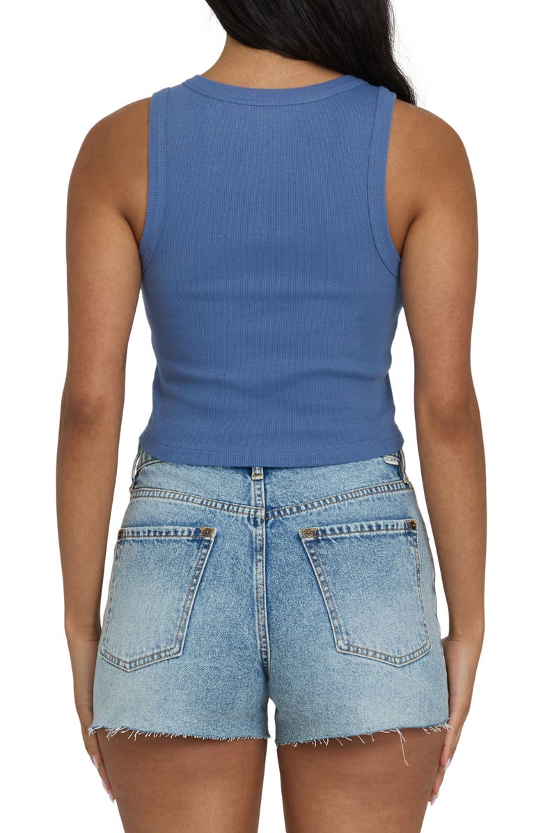 Billabong Headed to Sea Graphic Rib Knit Crop Tank, Alternate, color, Dutch Blue