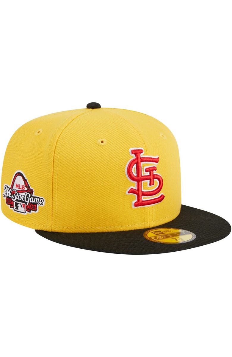 New Era Men's New Era Yellow/Black St. Louis Cardinals Grilled 59FIFTY Fitted Hat, Main, color,