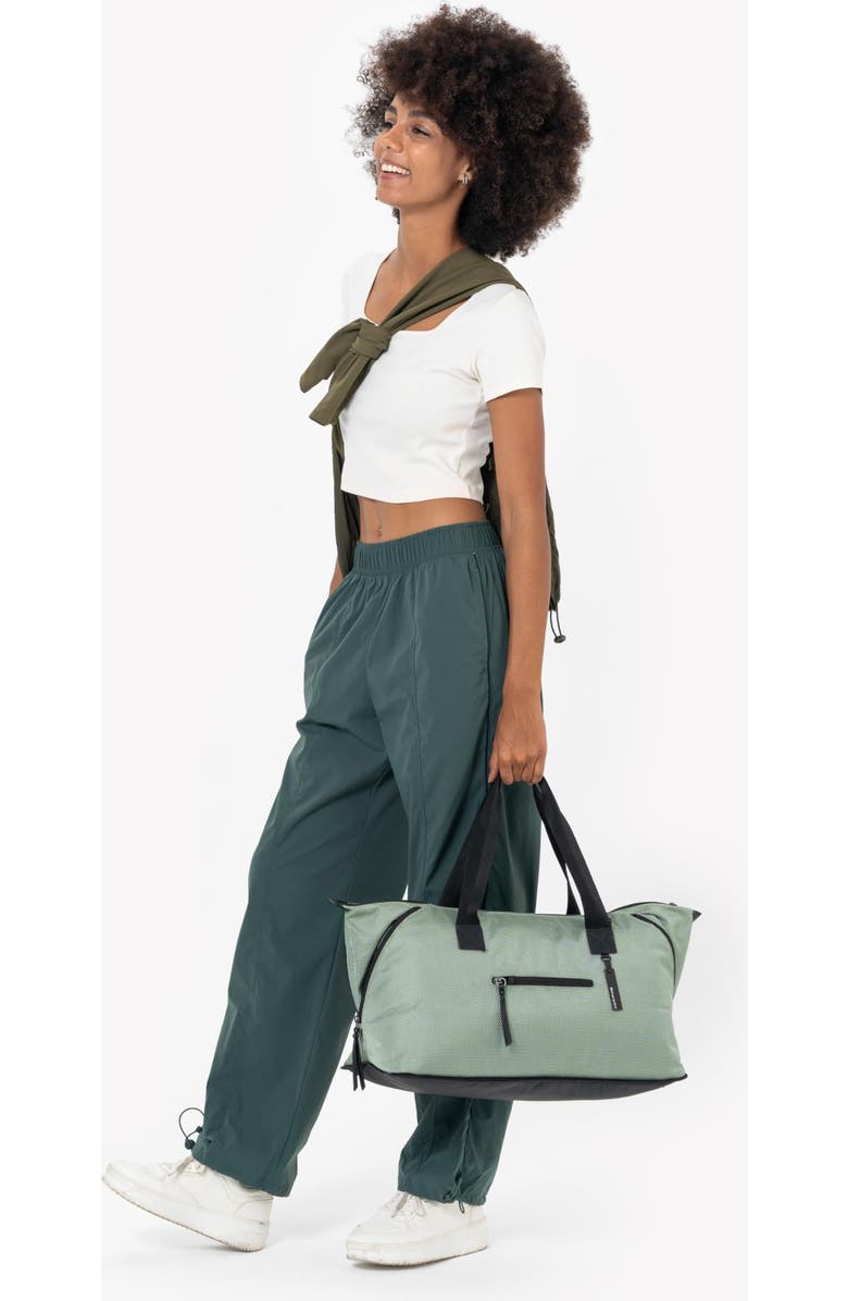 Sherpani Boston Anti Theft Travel Tote Bag with Removable Shoe Compartment, Alternate, color, Aloe Mist