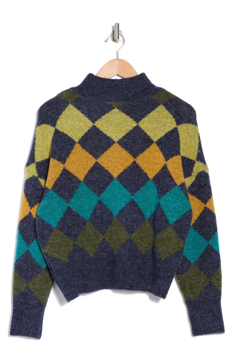 Joseph A Mock Neck Ombré Sweater, Alternate, color, 