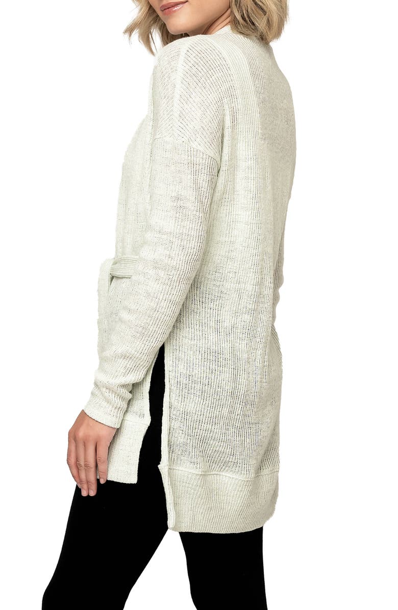 GIBSONLOOK My Way Belted Convertible Cardigan, Alternate, color, Light Sage
