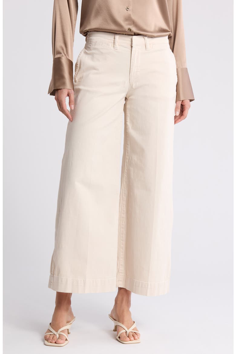 Le Pixie Tomboy Wide Leg Trousers, Main, color, BONE