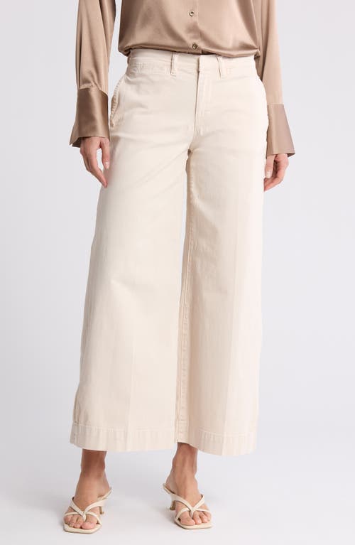 Frame Le Pixie Tomboy Wide Leg Trousers In Bone