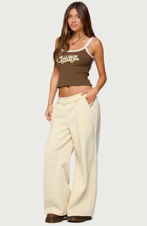 Edikted Kori Oversize Baggy Sweatpants In Yellow