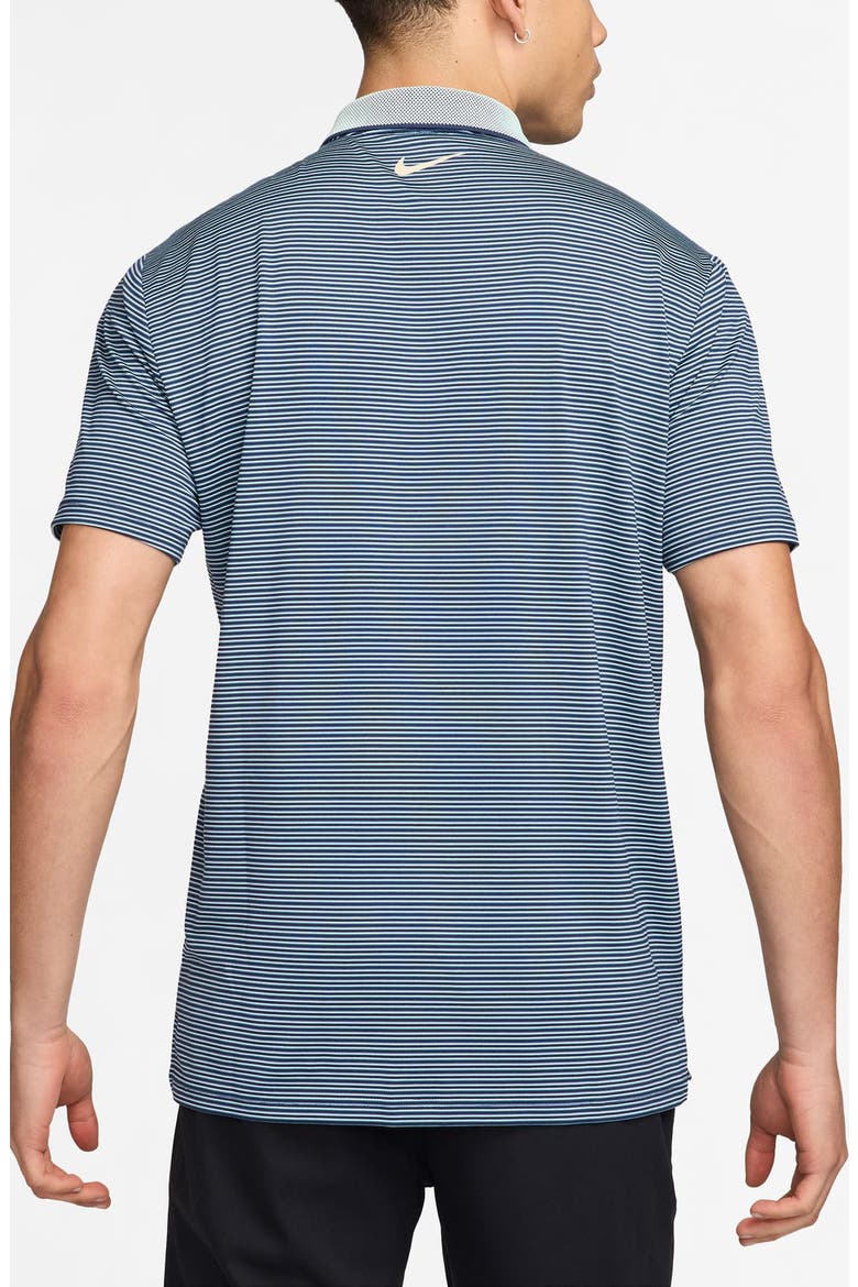 Tour Dri-FIT Stripe Golf Polo, Alternate, color, MIDNIGHT NAVY/ PALE IVORY