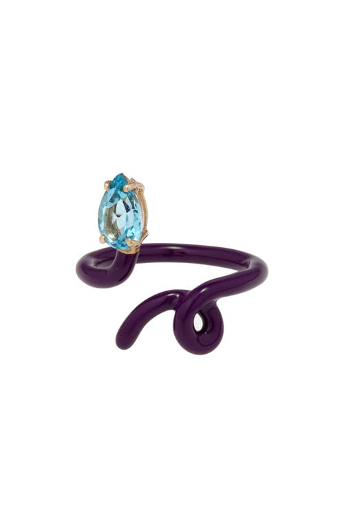 Bea Bongiasca Baby Vine Tendril Ring In Purple