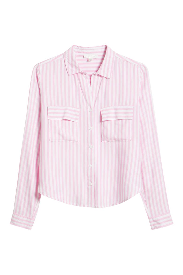 Fallon High-Low Button-Up Shirt, Alternate, color, OCEAN PINK