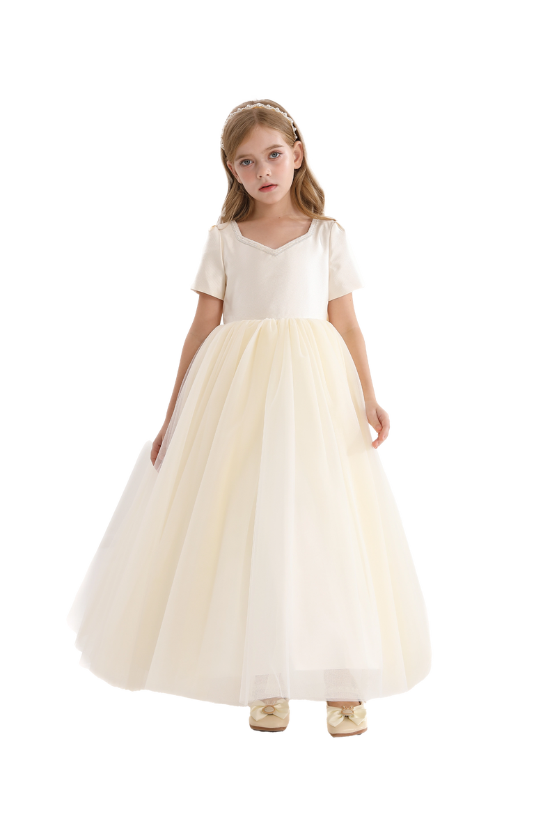 Tulleen Yvette Dress, Alternate, color, Ivory