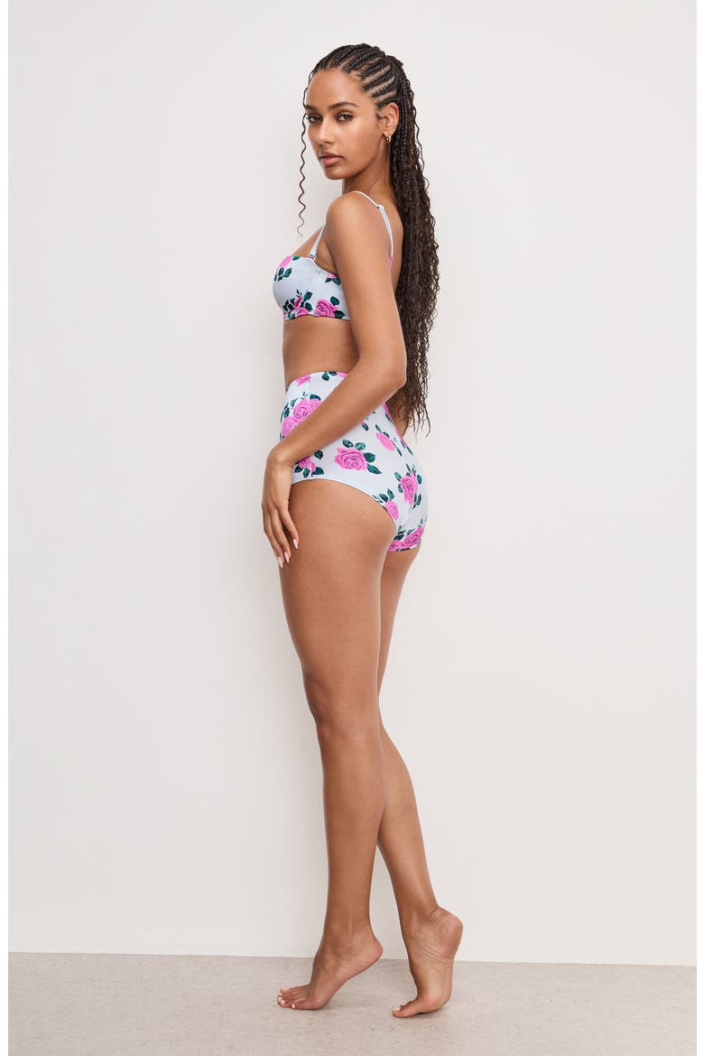 Satin Swim Shorts, Alternate, color, VINTAGE ROSE001