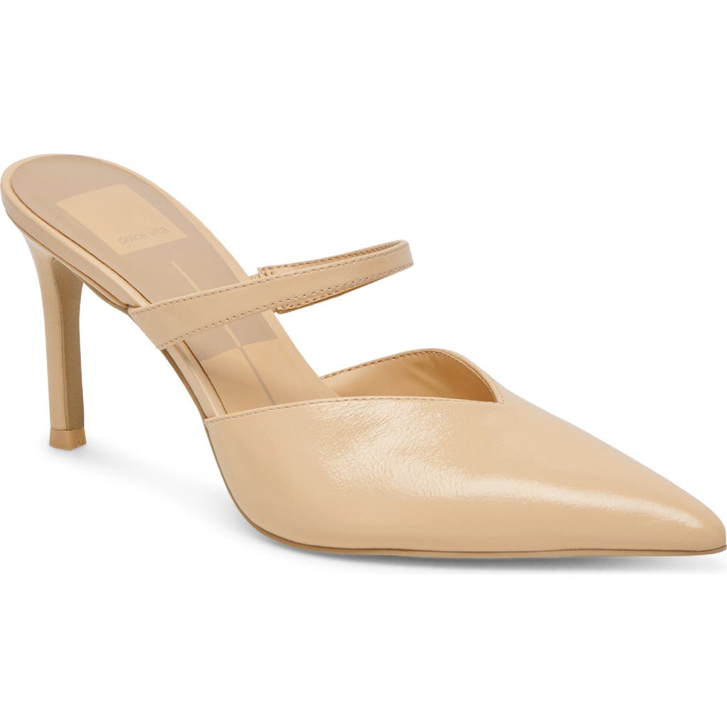 Dolce Vita Kanika Pointed Toe Pump In French Vanilla Patent Leather
