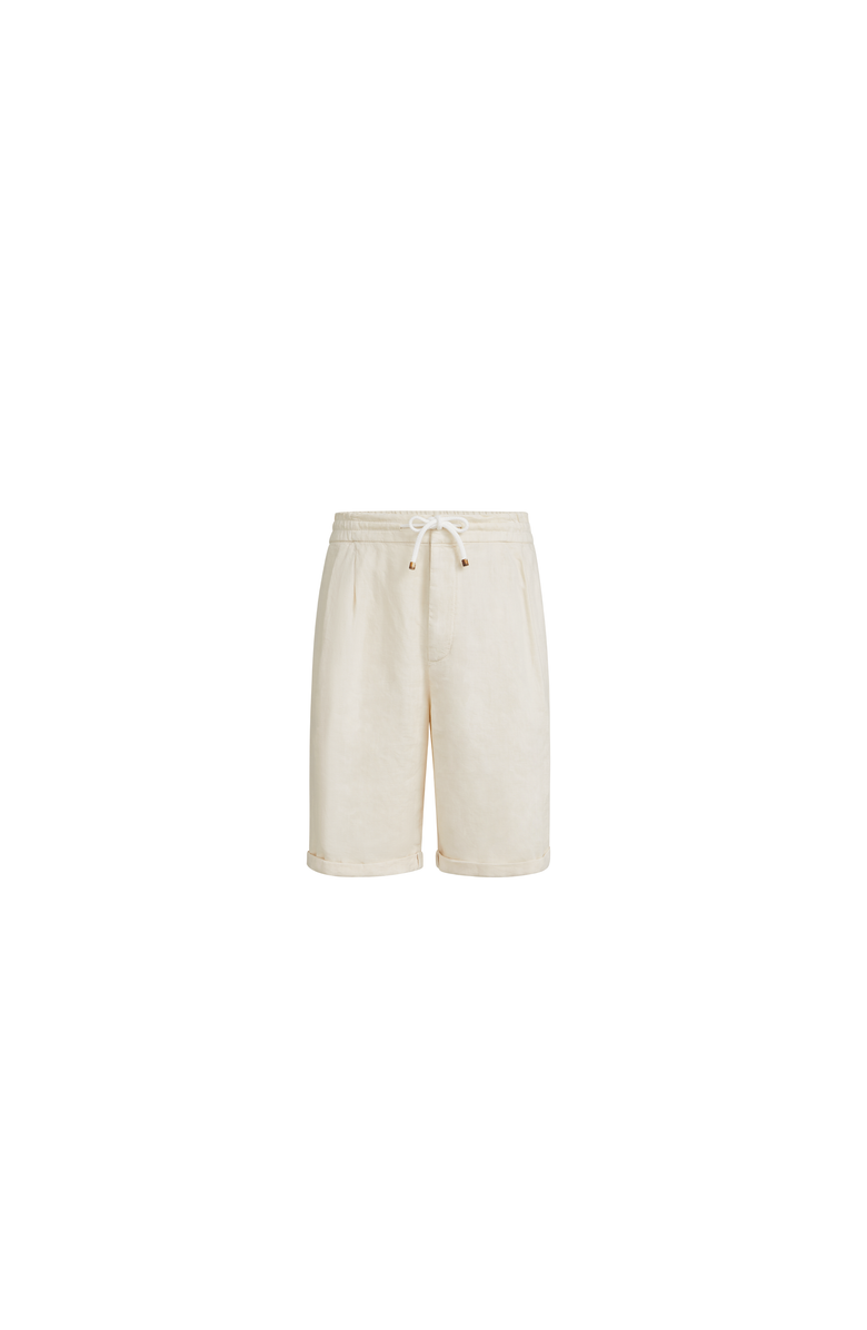Brunello Cucinelli Gabardine Bermuda shorts, Main, color, Off-White